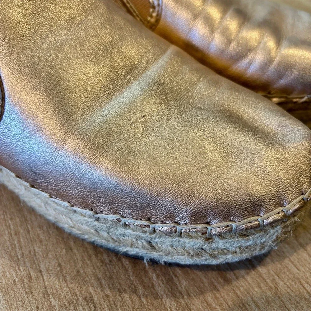 Sam Edelman Carrin Espadrille Slip-On Flats Rose Gold Womens Size 9
